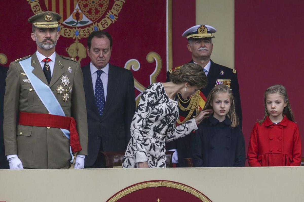 Los Reyes de España, la infanta Leonor y la Princesa Sofía el Día de la Hispanidad