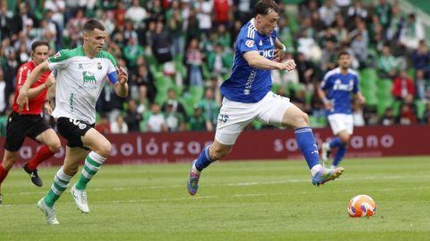 El 0-1 del Oviedo en el Racing 1-1 Oviedo de la jornada 39 de LaLiga Hypermotion