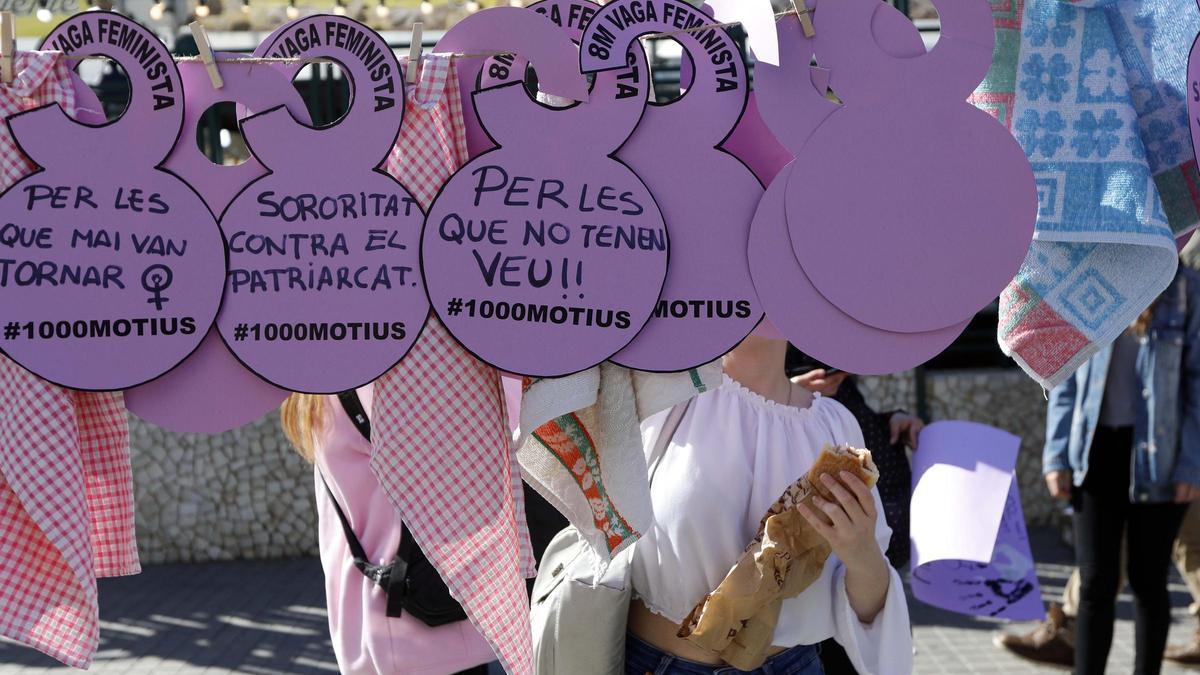 Protesta en Valencia de víctimas de violencia machista