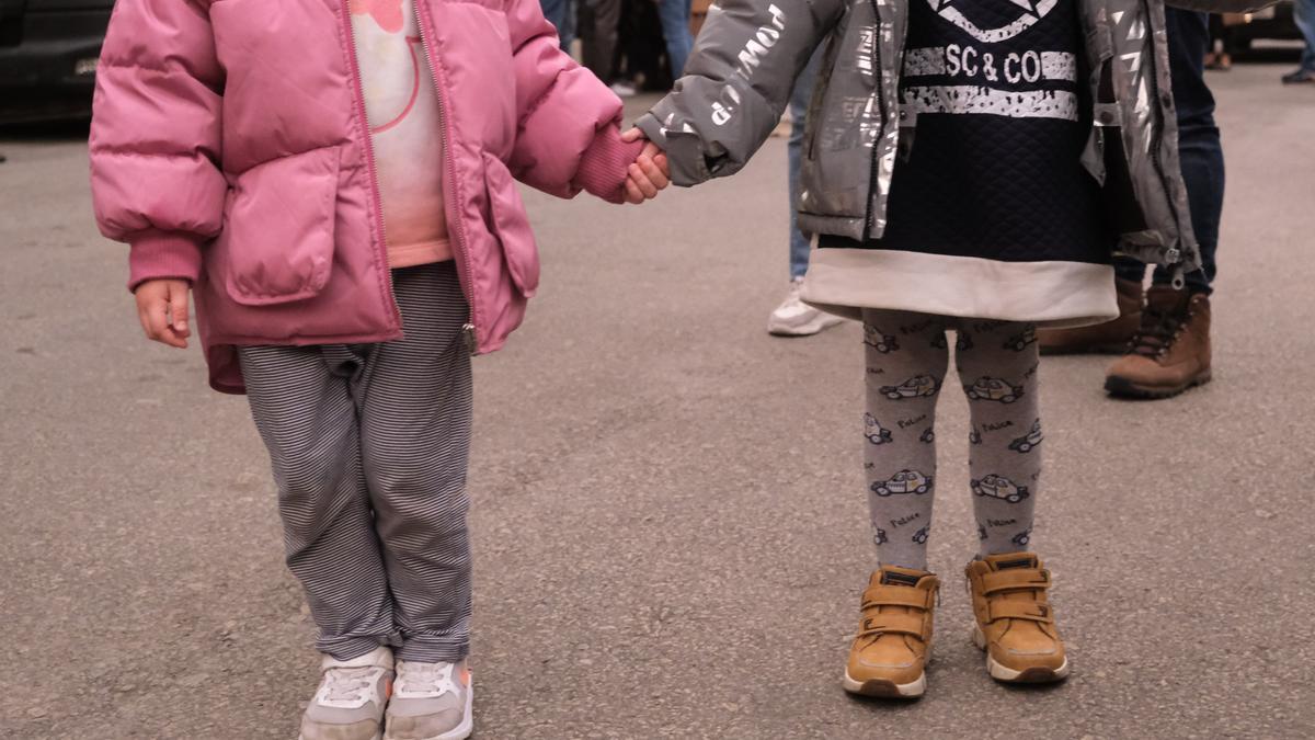 Familias ucranianas acogidas en Elche cuando estalló la guerra