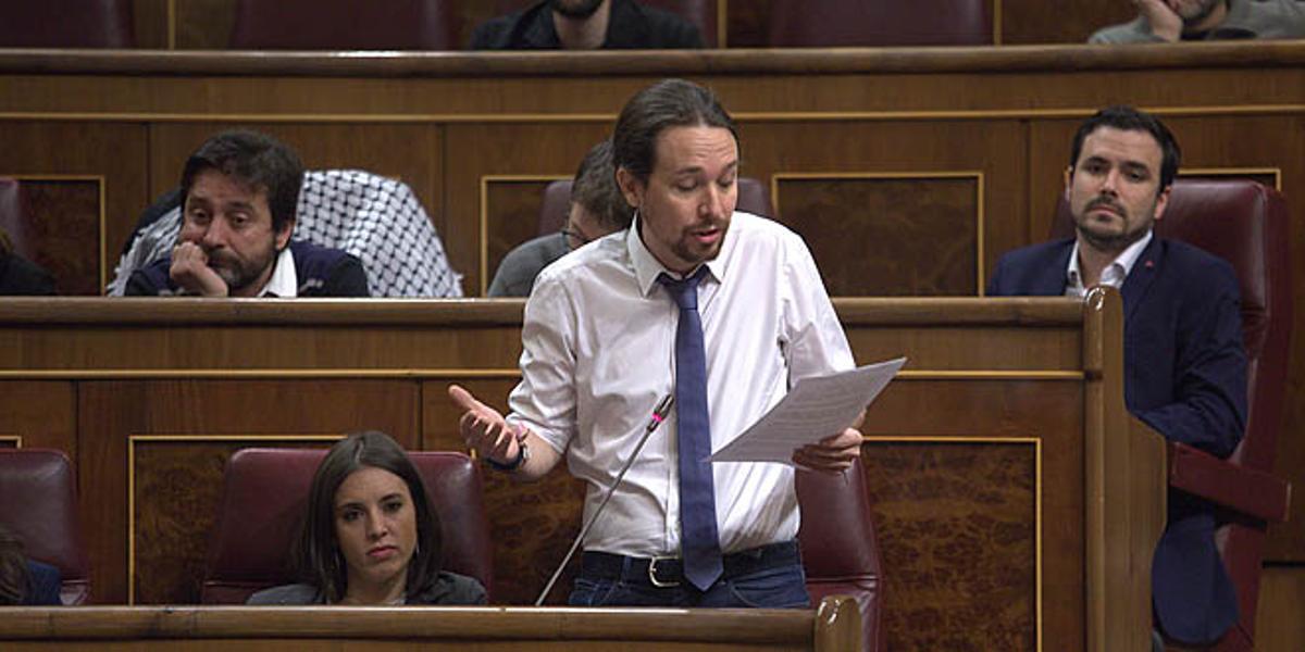Iglesias hace un ’copy-paste’ en el Congreso de las preguntas de Évole a Rajoy.