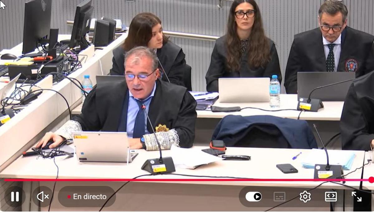 El fiscal Anticorrupción Fernando Bermejo, durante el juicio a los Pujol.