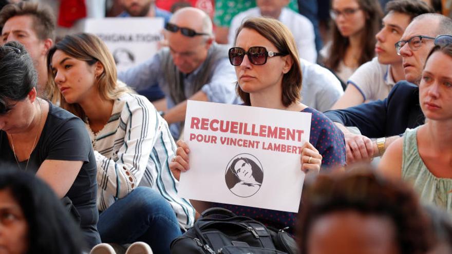 Concentració de suport a Vincent Lambert, a París