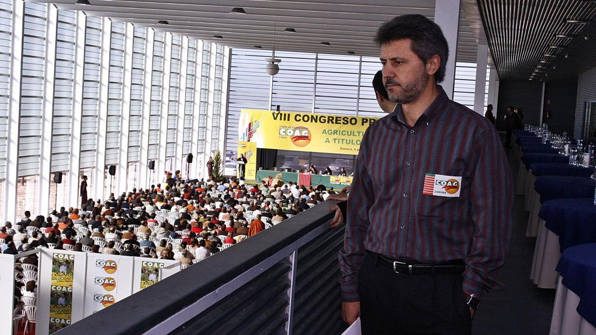 Miguel Blanco en el VIII Congreso de COAG Zamora en 2007, donde salió reelegido. | |  EMILIO FRAILE