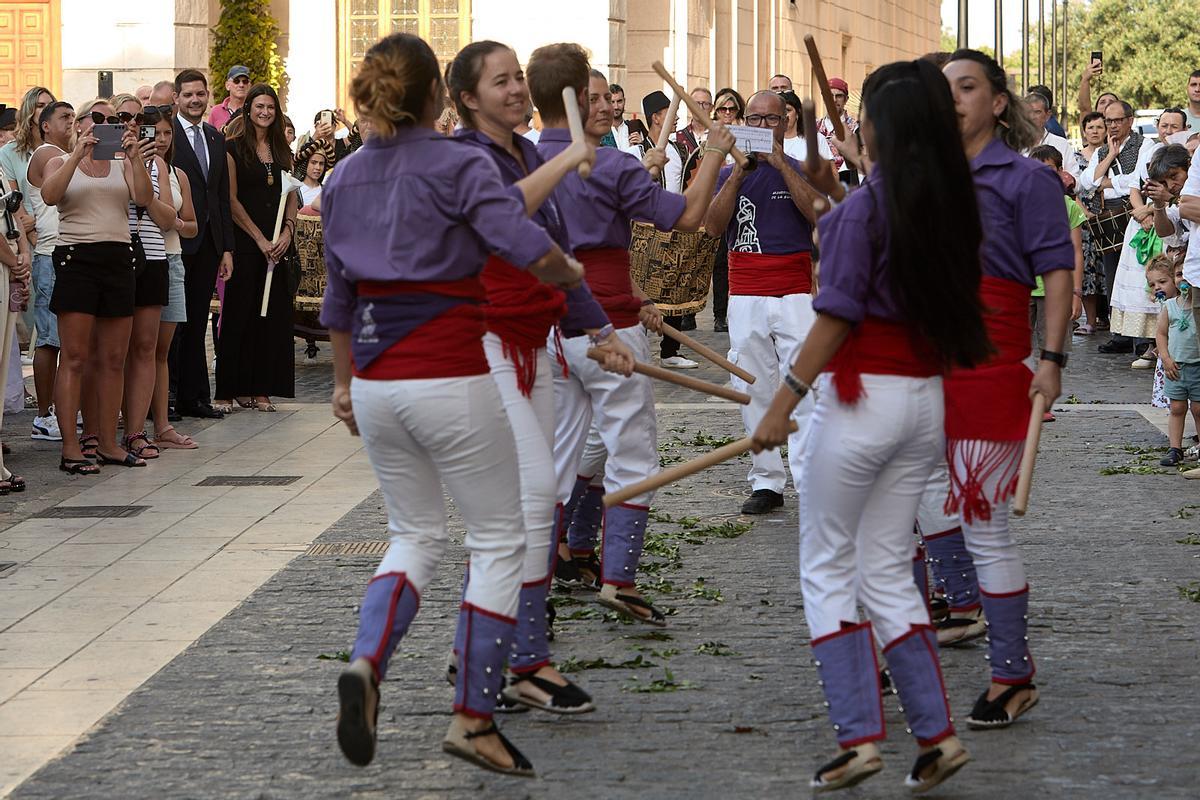 La fiesta del Coprus Cristi celebrada en las calles del centro histórico de Gandia