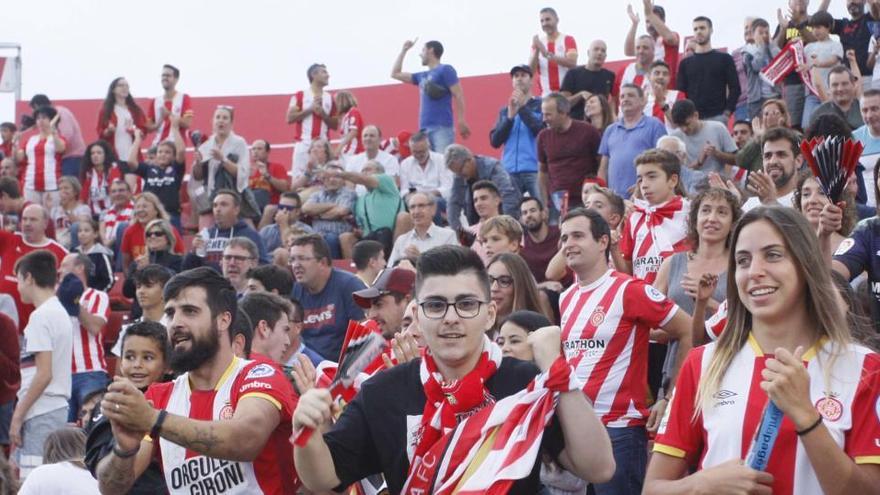 Seguidors del Girona durant un partit de l&#039;equip aquesta temporada a Montilivi