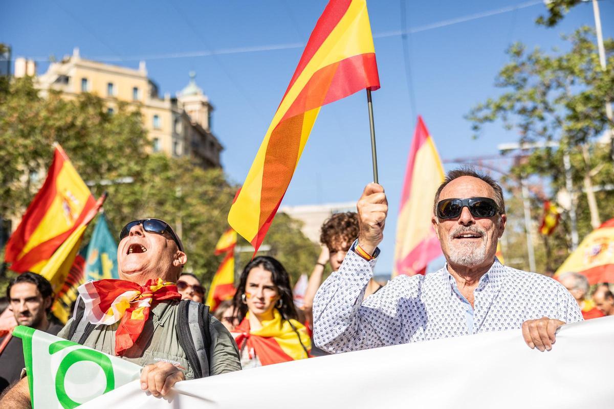 Manifestación por el 12-O en Barcelona