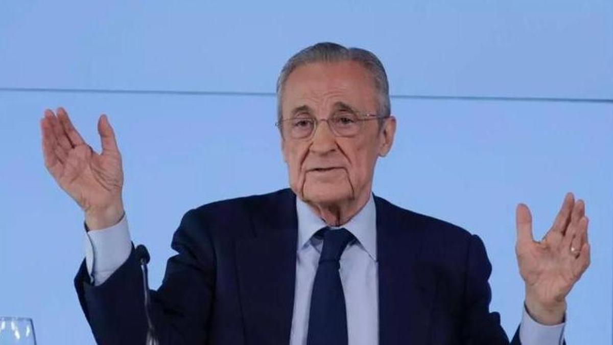 Florentino Pérez, durant la compareixença