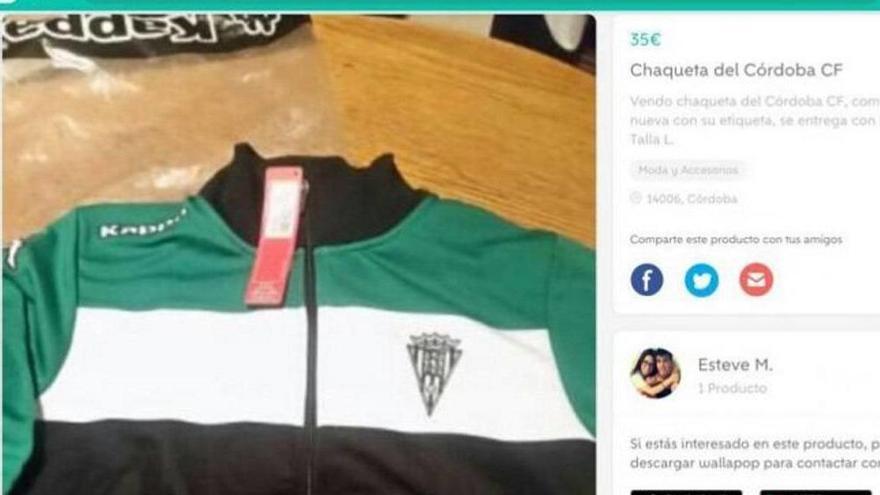 Un jugador del Córdoba vende su chándal del equipo por Wallapop