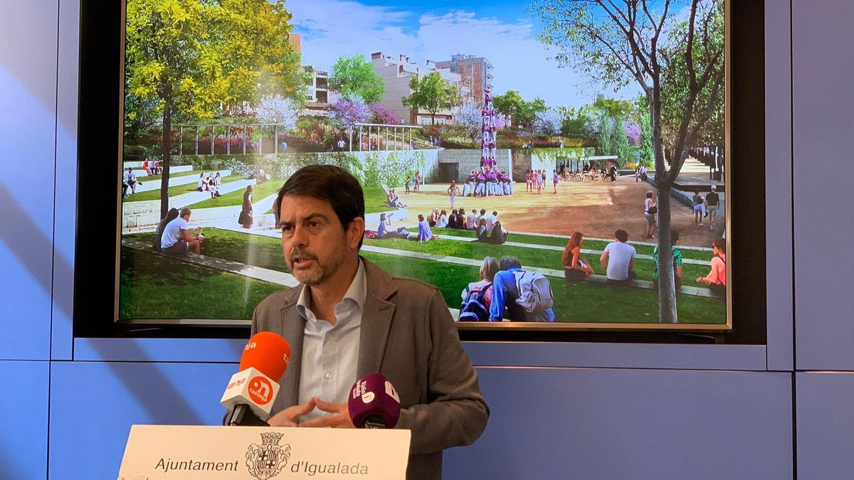 Marc Castells presentant la millora de l'estació Vella