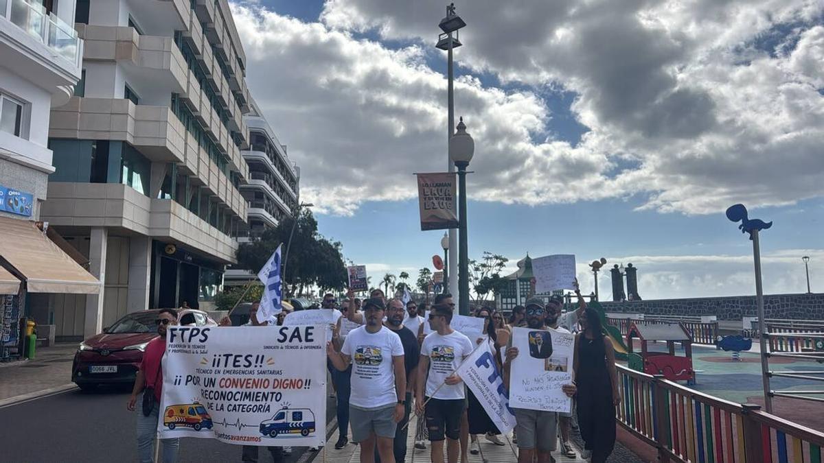 Nueva protesta de Técnicos en Emergencias Sanitarias en Lanzarote