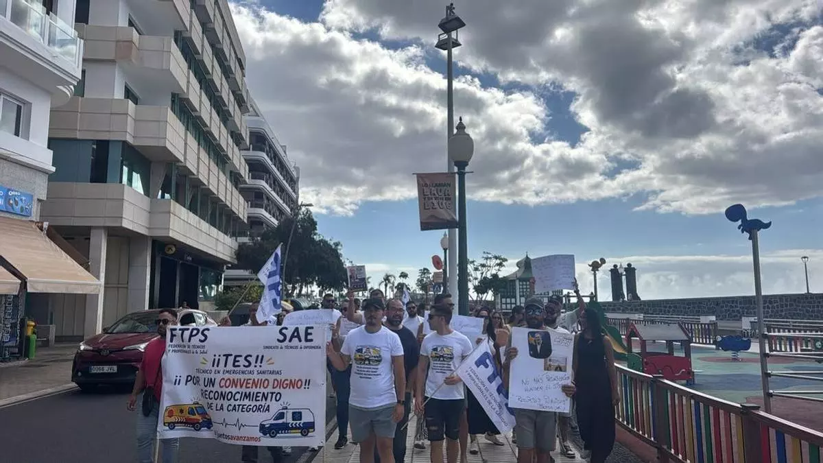 Técnicos en Emergencias Sanitarias reclaman en Lanzarote mejoras laborales y un nuevo contrato en el sector