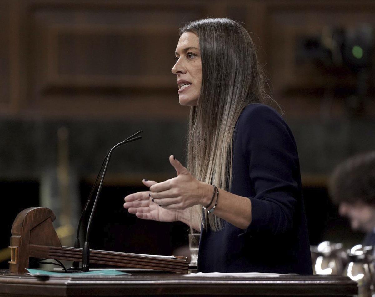 Míriam Nogueras, de Junts, ahir al Congrés. | JOSÉ LUIS ROCA