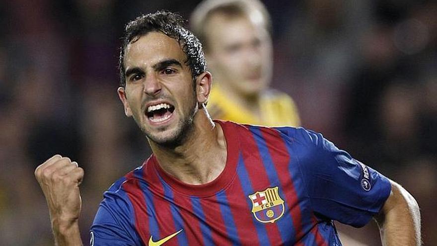 Montoya en un partido con el Barcelona.