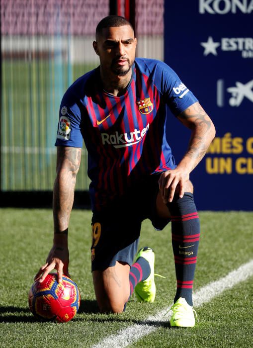 Presentació de Kevin-Prince Boateng amb el FCB