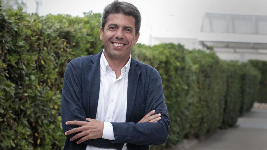 El candidato del PP, Carlos Mazón, antes de la entrevista.  j.m.lópez | J. M. LÓPEZ