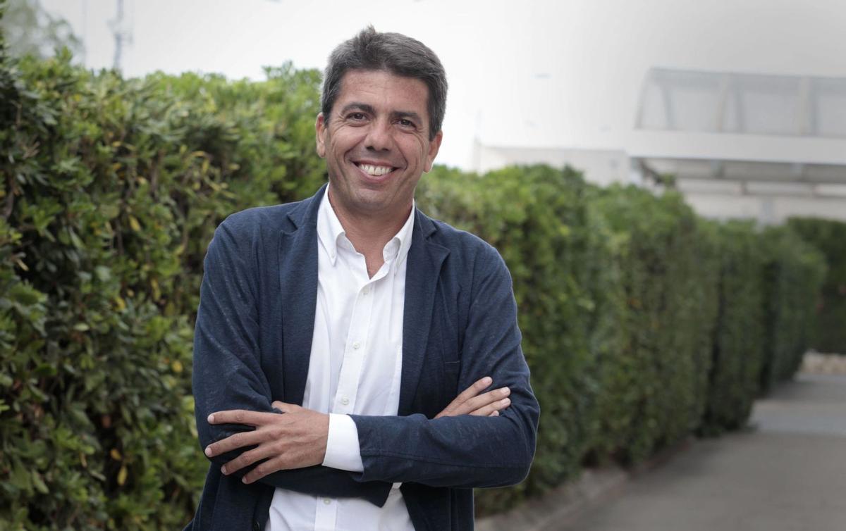 El candidato del PP, Carlos Mazón, antes de la entrevista.  j.m.lópez | J. M. LÓPEZ