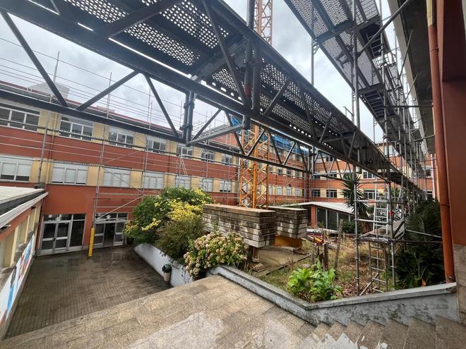 Continúan las obras en el instituto Ramón Menéndez Pidal, en A Coruña
