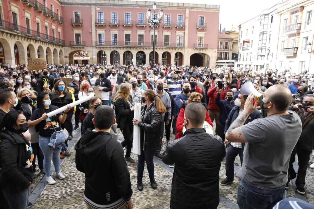 Protesta en Gijón de la hostelería local