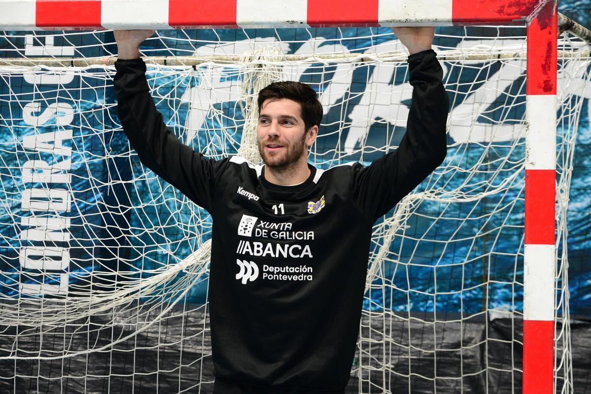 Samu Pereiro hace unos días en O Gatañal, después de la victoria ante el Bada Huesca.