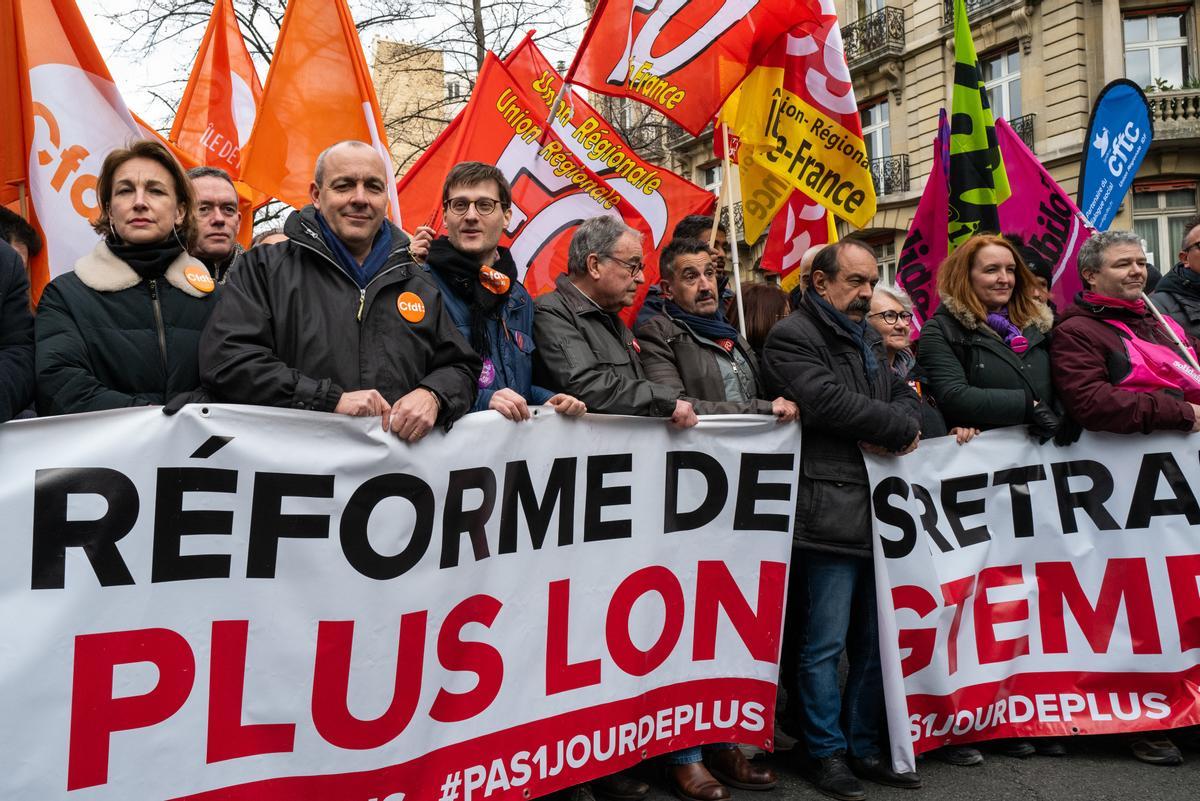Jornada de huelgas y manifestaciones en Francia