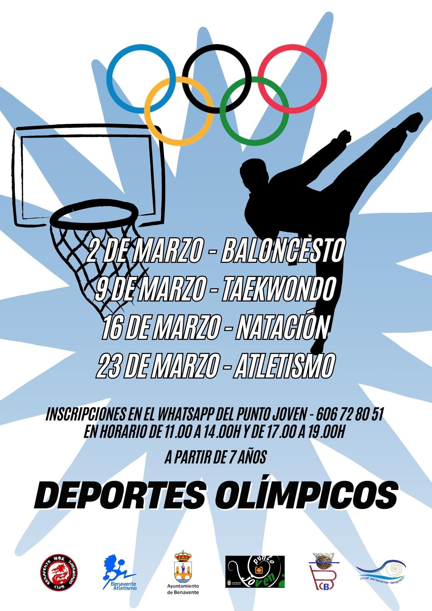 Cartel del programa Deportes Olímpicos.