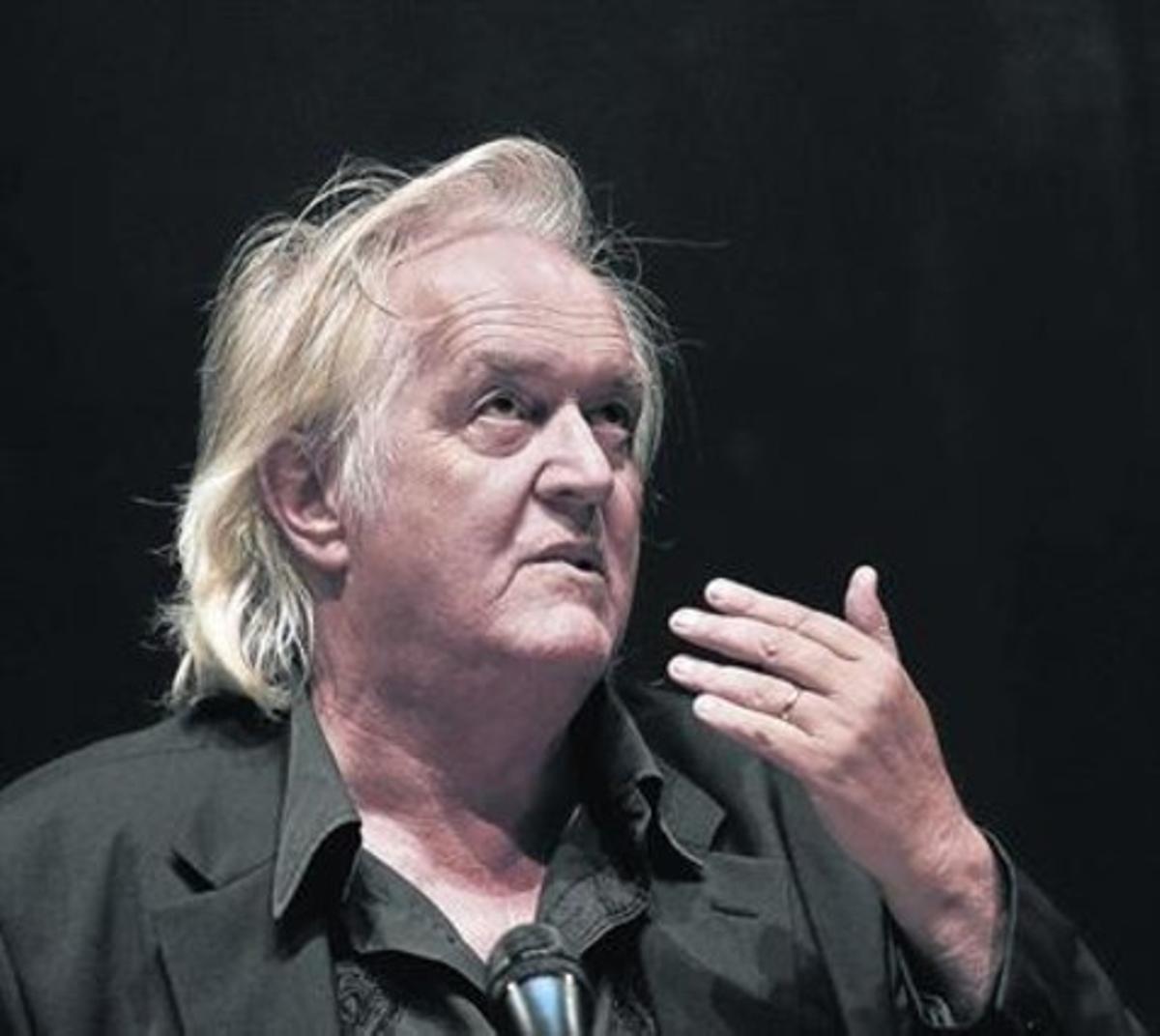 Henning Mankell, fa tres anys durant una roda de premsa a Berlín.