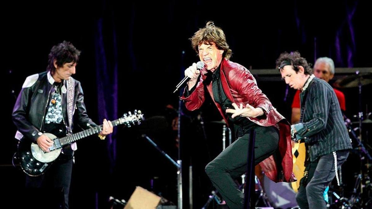 Foto de archivo del grupo de rock The Rolling Stones en un concierto.