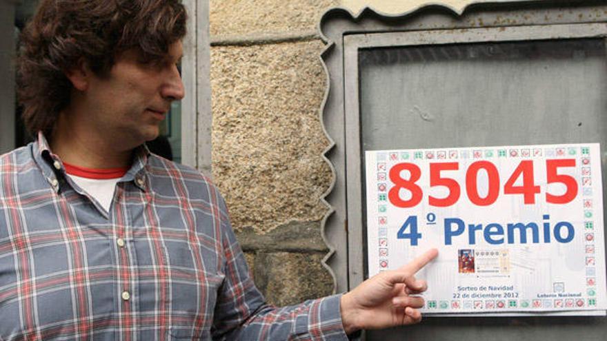 El dueño de la administración de Pontevedra que vendió íntegro un cuarto premio de la Lotería de Navidad 2012. / EFE / Salvador Sas