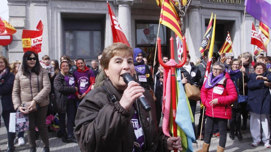 Les netejadores van protestar el passat 8 de març al centre de Girona