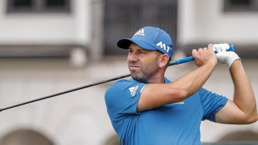 Sergio García, entrenando en Charlotte.