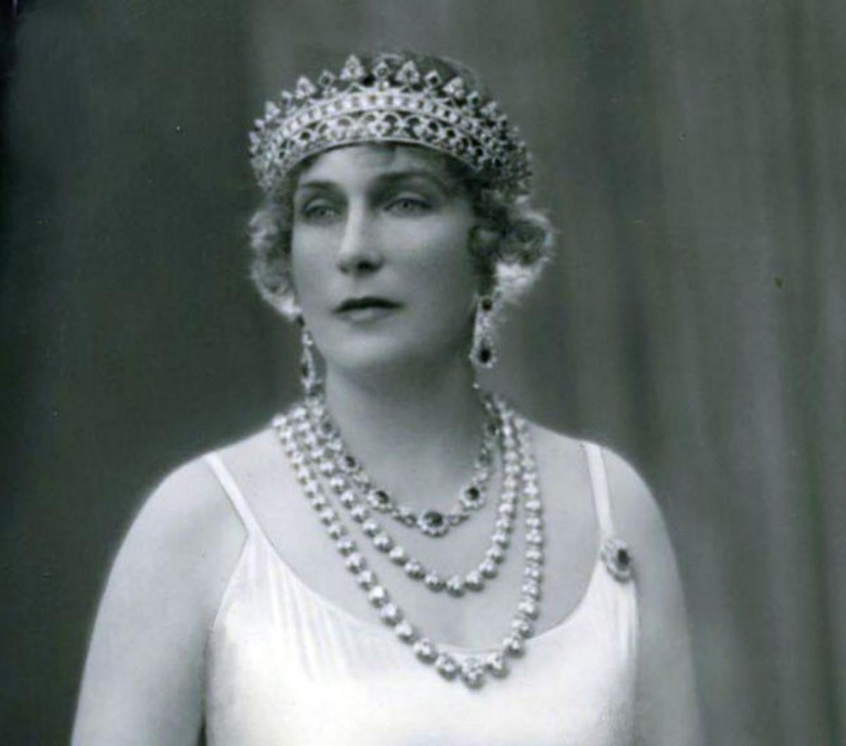 A raíña Victoria Eugenie de España.