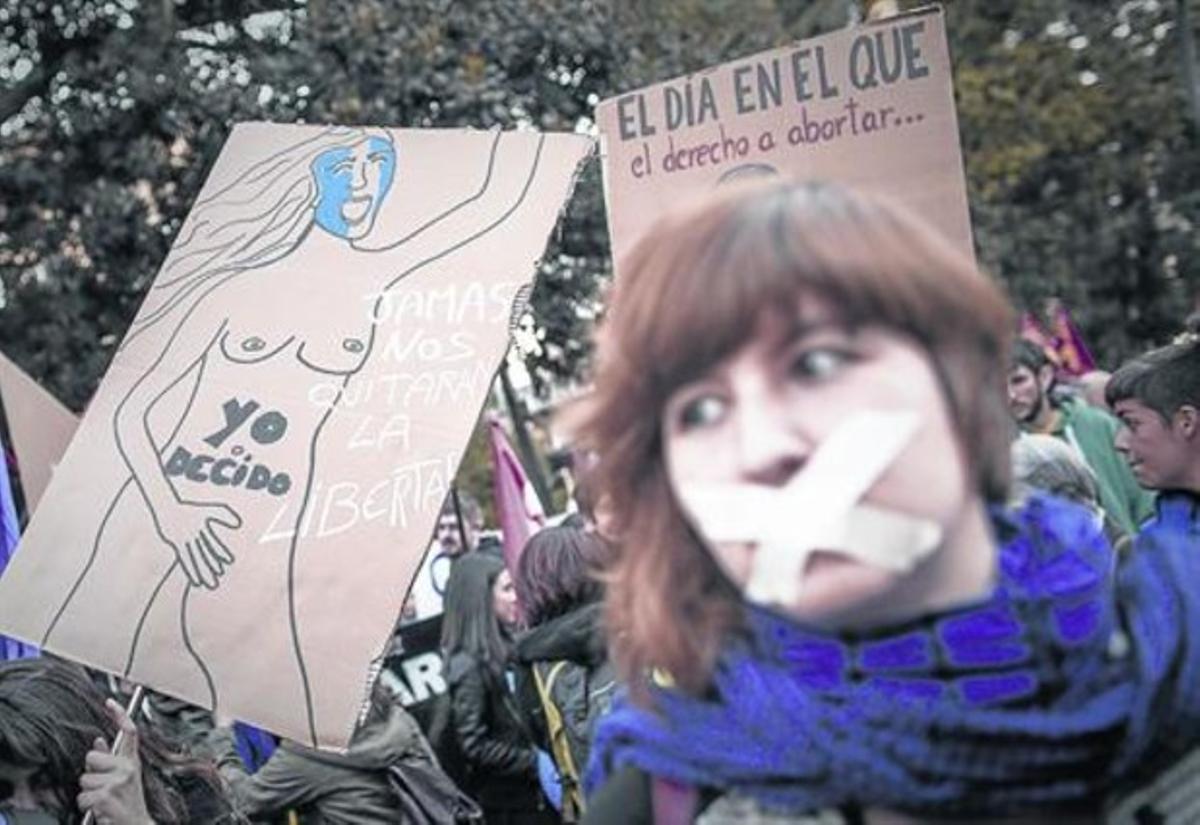 A VALÈNCIA.Manifestació en defensadel dret a avortar a Espanya,el març passat.