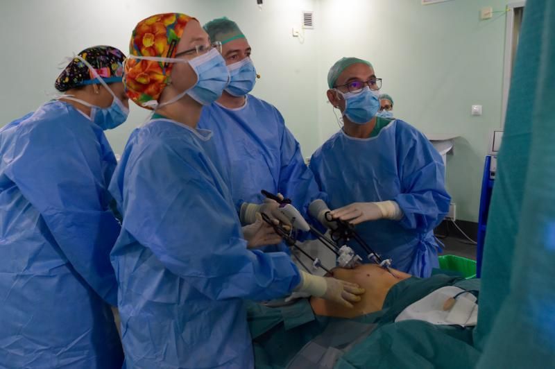 25-10-2018 LAS PALMAS DE GRAN CANARIA. Cirugía pancreática laparoscópica en el hospital Doctor Negrín. Fotógrafo: ANDRES CRUZ  | 25/10/2018 | Fotógrafo: Andrés Cruz