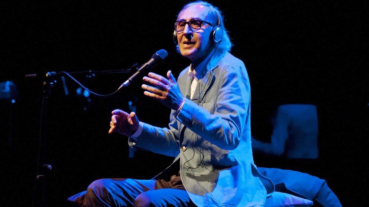 El cantabnte italiano Franco Battiato, en Peralada.