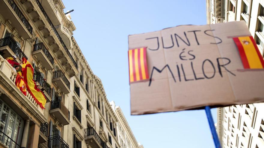 Imagen de una de las manifestaciones en Barcelona // Agencias