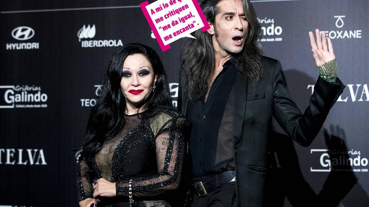 Mario Vaquerizo y Alaska con bocadillo de que le da igual, le encanta que le critiquen