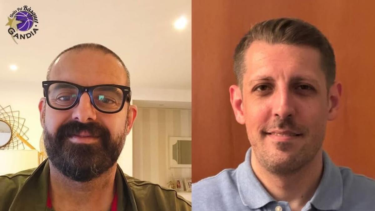 Los dos nuevos directivos de Units pel Bàsquet Gandia