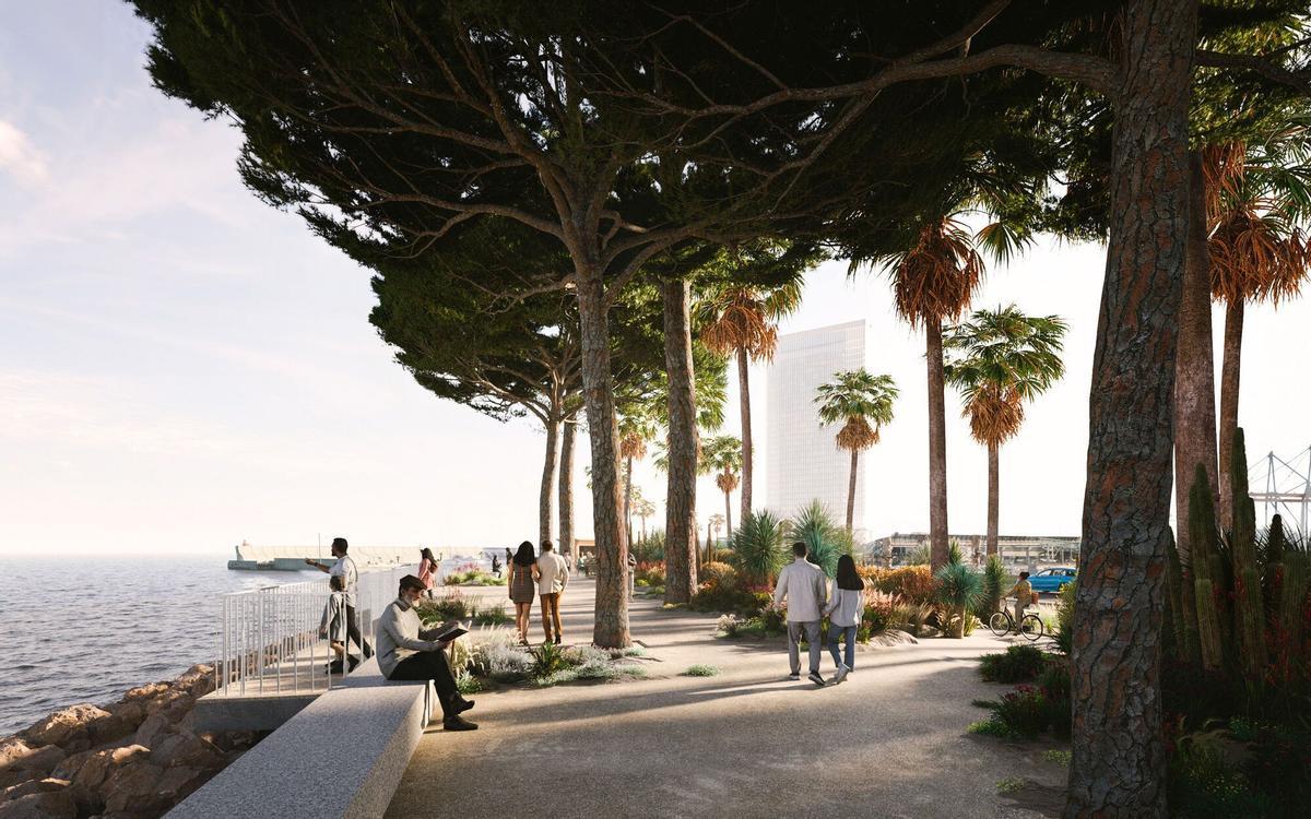 Infografía de la propuesta de Chipperfield para la Torre del Puerto