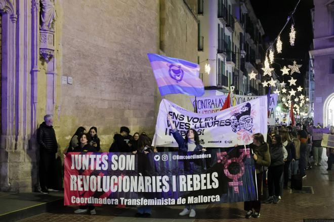 Manifestación de la Coordinadora Transfeminista de Mallorca por el 25N