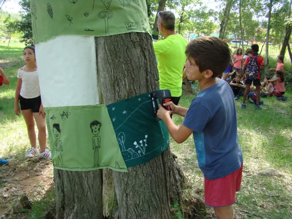 Infants de Sant Salvador creen el 'bosc de l'alegria'