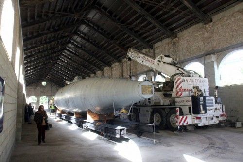 Traslado del sumarino Isaac Peral al museo naval en Cartagena