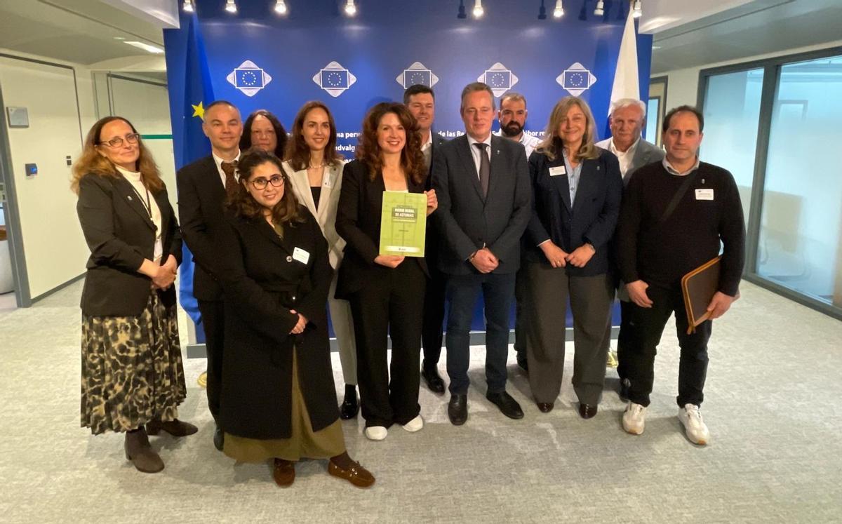 La delegación asturiana, en Bruselas.