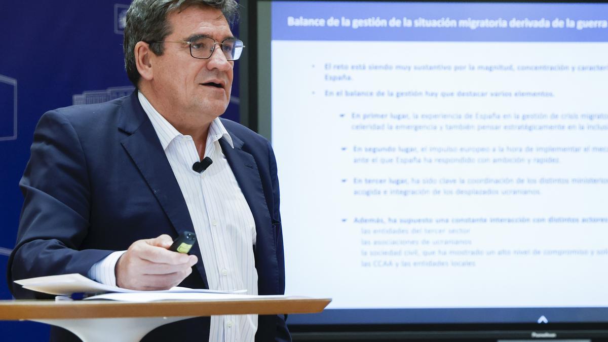 José Luis Escrivá hace balance de la gestión migratoria tras la llegada de personas desplazadas de Ucrania