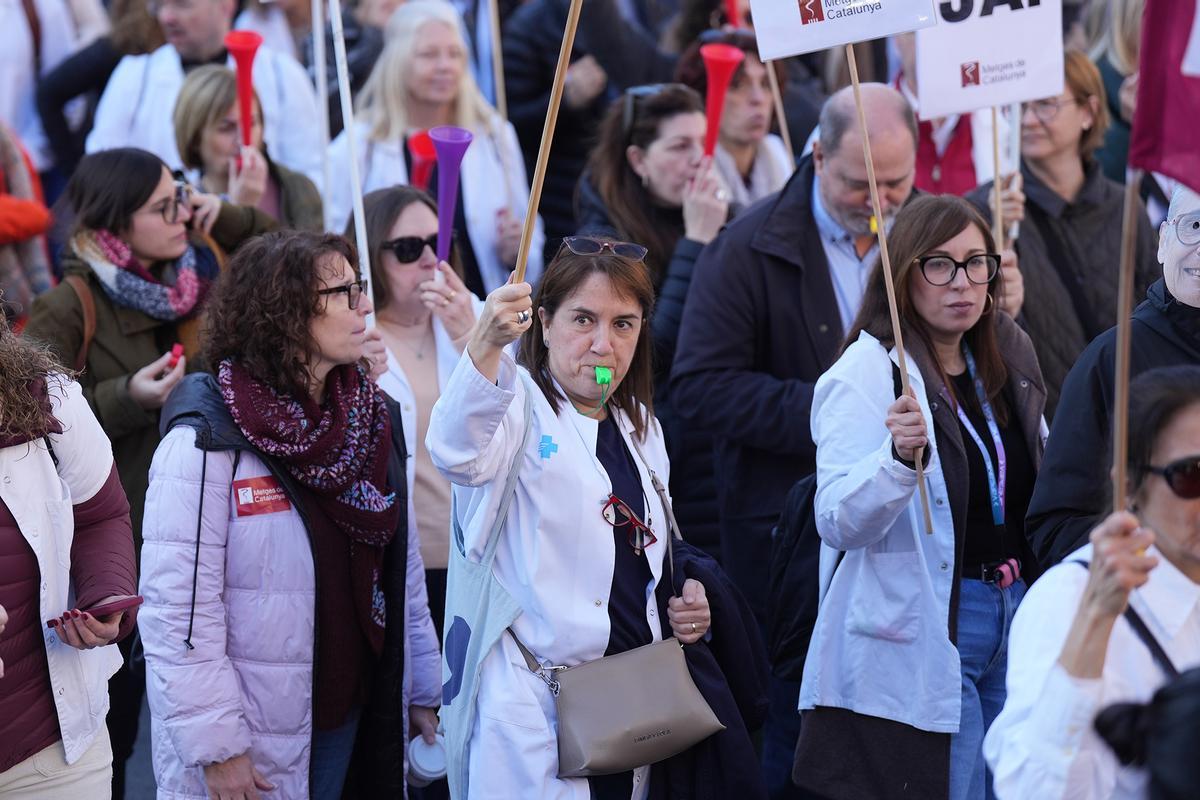 Nuevo día de protesta de los médicos en Barcelona