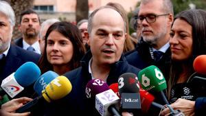 El secretario general de Junts, Jordi Turul, esta mañana en las instalaciones de Repsol en Tarragona.