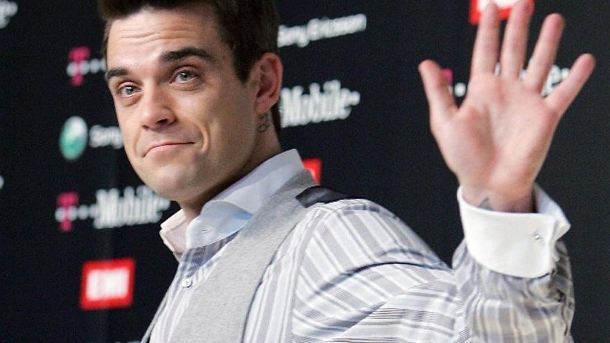El cantante de pop Robbie Williams.