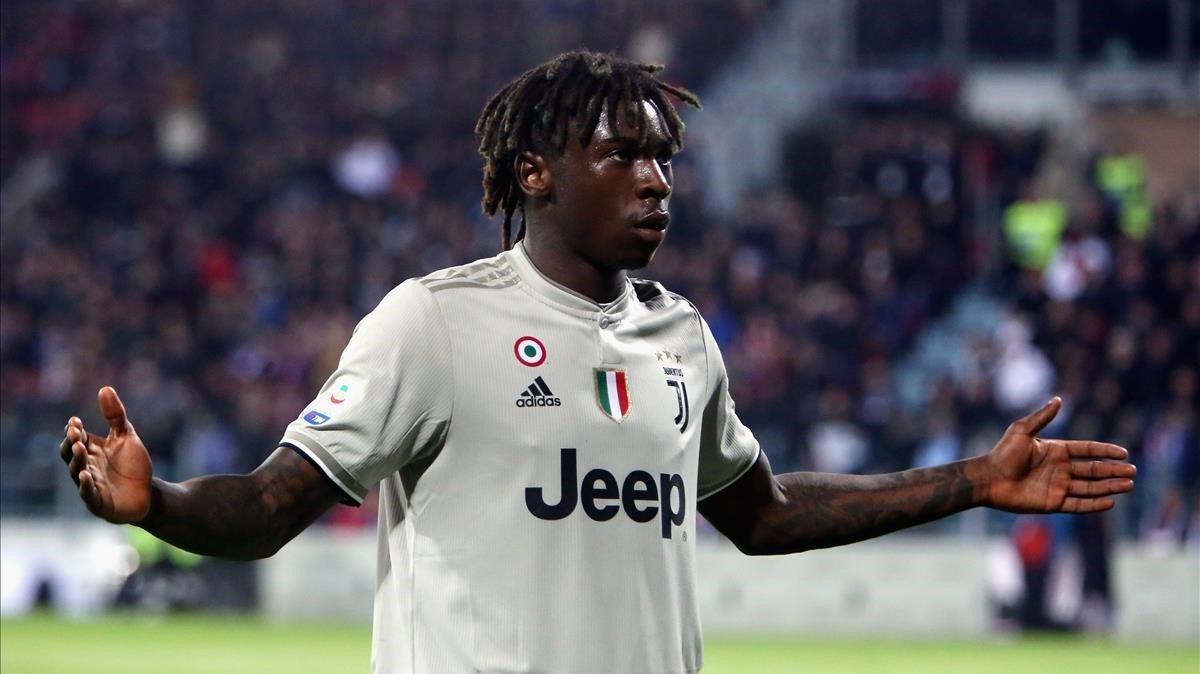 aguasch47610381 cagliari  italy   april 02   moise kean of juventus celebrat190403131028