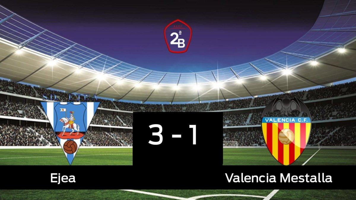 El Ejea derrotó al Valencia Mestalla por 3-1