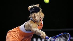 Maria Sharapova, durante un encuentro en Australia